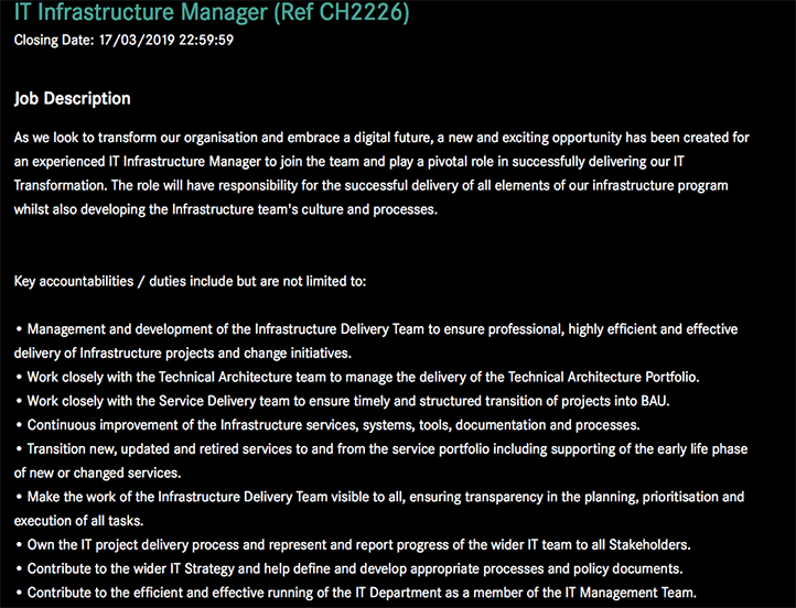 Merc IT Infrastructure Manager